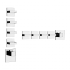 Gessi Rettangolo Wellness Rettangolo + 43218 壁挂式恒温淋浴龙头 | Edilceram Design