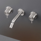 CEA Milo360 MIL39 壁挂式洗脸盆龙头，带两个水龙头和可调节出水口 | Edilceram Design