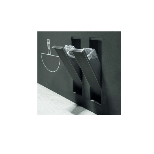 Antonio Lupi SSAMO7 壁挂式不锈钢垃圾桶 | Edilceram Design